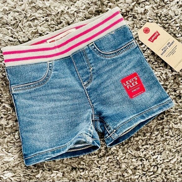 NWT Levi’s Girls Pull-On Shorty Shorts - Picture 1 of 3